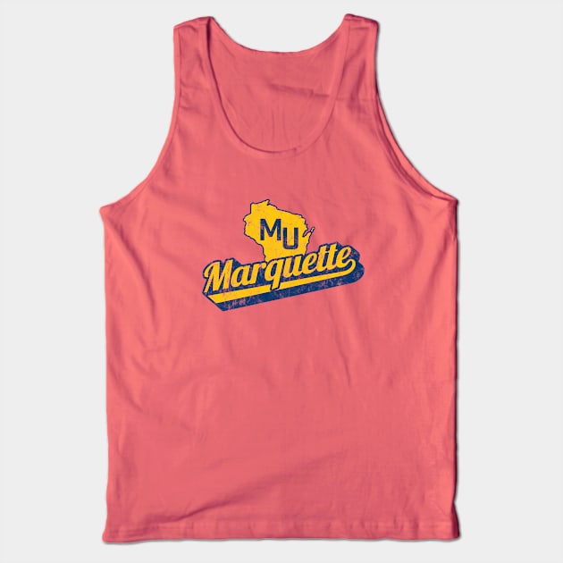 Support Marquette with this vintage design! Tank Top by MalmoDesigns